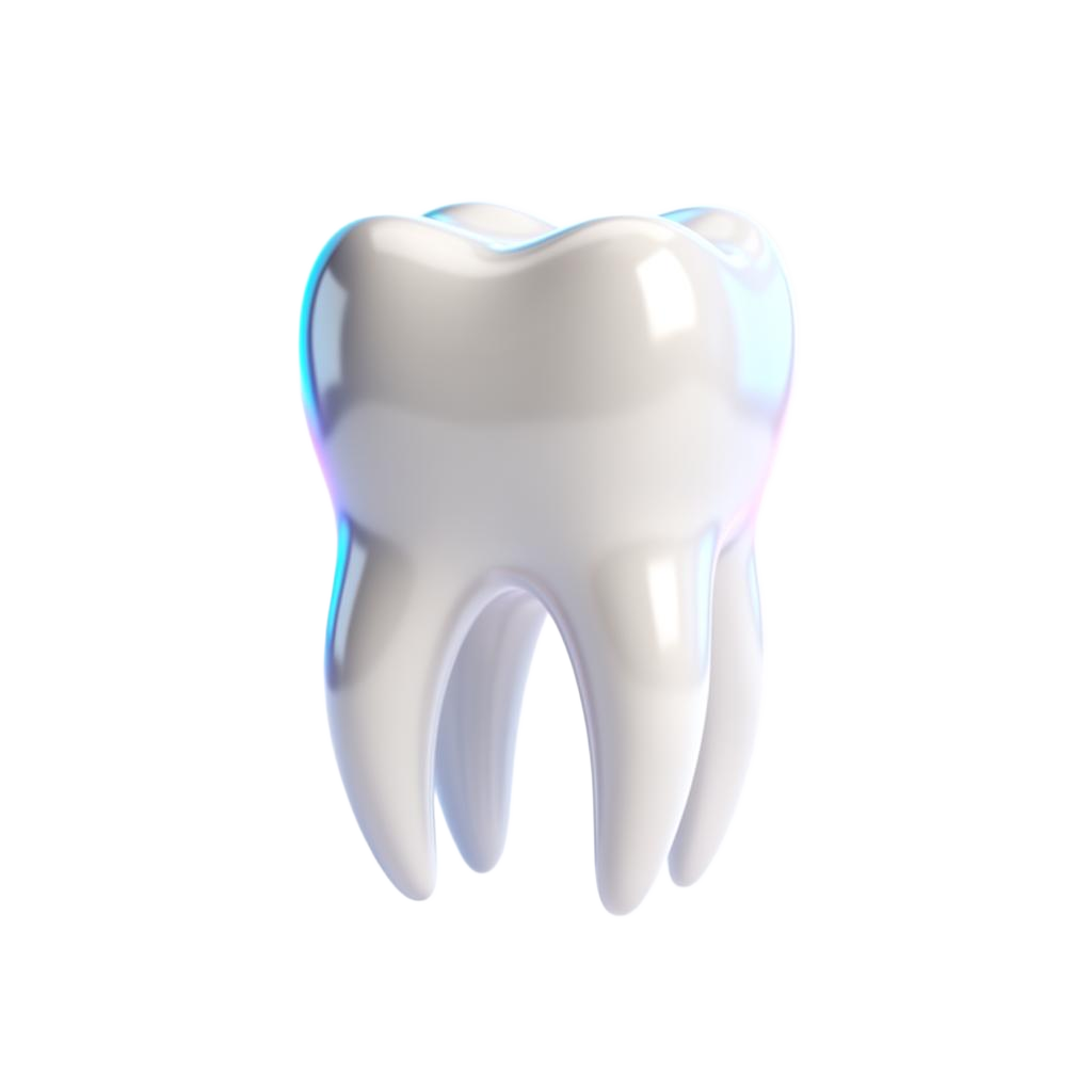 Dente branco brilhante